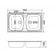 Νεροχύτης Κουζίνας Ανοξείδωτος Fortinox Slender 78,5x44,5 Inox με 2 Γούρνες 24200-110 Λείος Νεροχύτης Κουζίνας Ανοξείδωτος Fortinox Slender 78,5x44,5 Inox με 2 Γούρνες 24200-110 Λείος